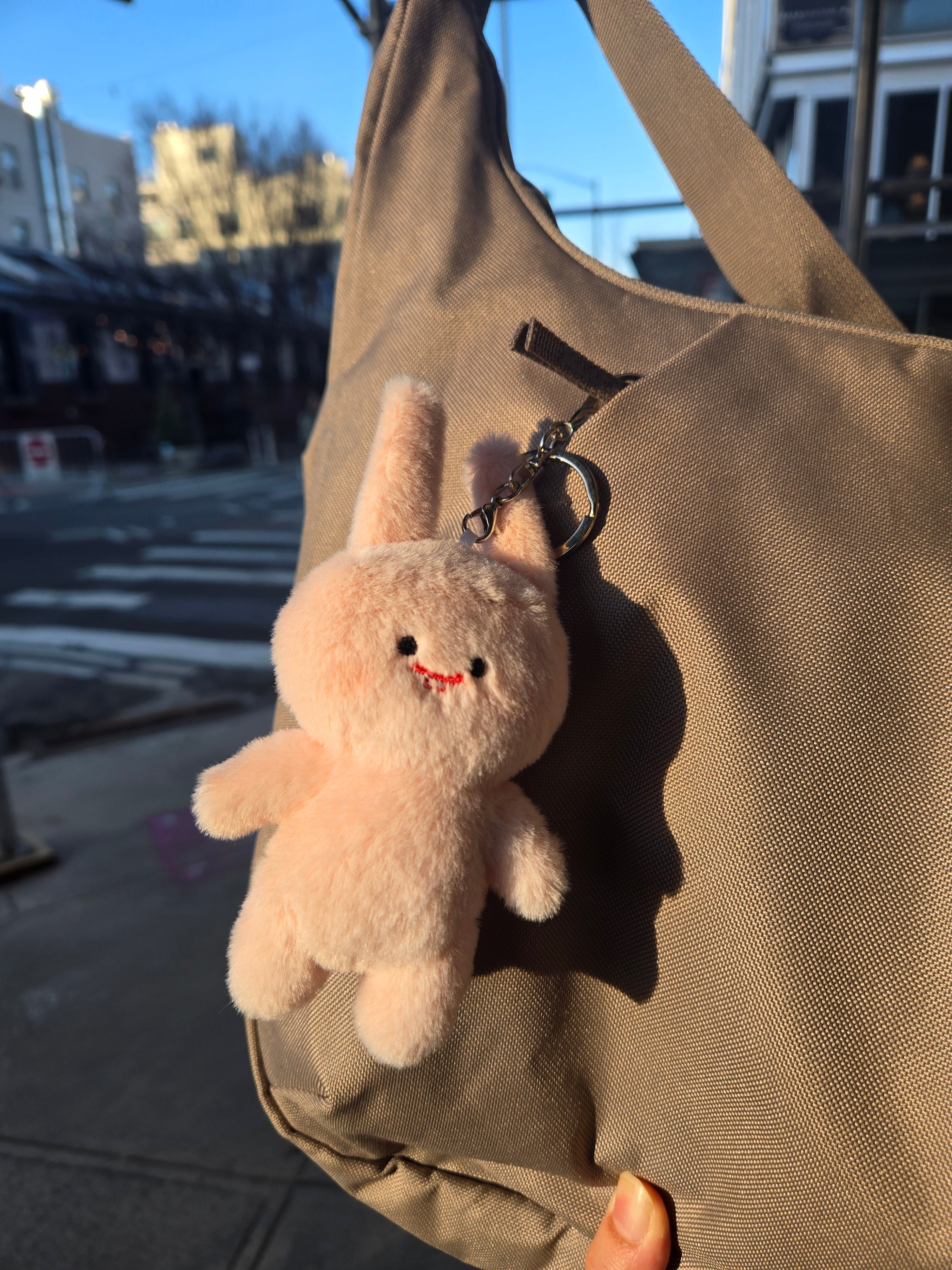 Chummy Bunny Plushie Keychain
